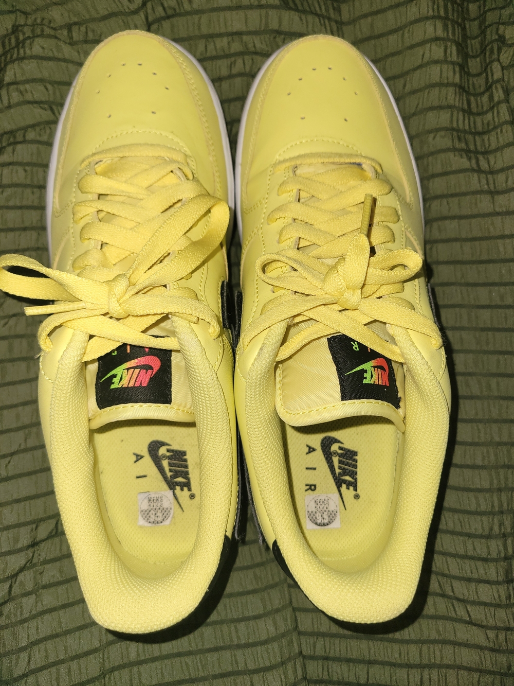 Nike Air Force Ones Yellow Low-Top Sneakers